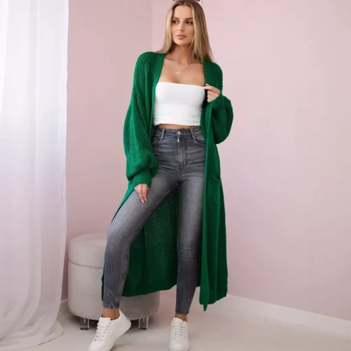 JEANS Neuleet>Kesi Xena neuletakki taskuilla vihreä