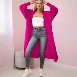 JEANS Neuleet>Kesi Xena neuletakki taskuilla fuksia