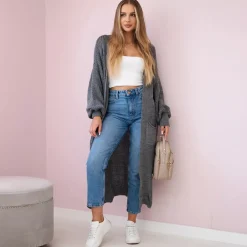 JEANS Neuleet>Kesi Xena neuletakki taskuilla t.harmaa
