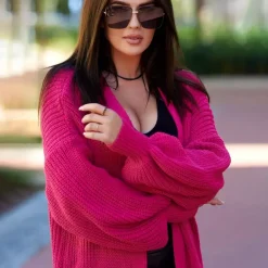 JEANS Neuleet>Kesi Xena neuletakki taskuilla fuksia