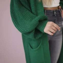 JEANS Neuleet></noscript>Kesi Xena neuletakki taskuilla vihreä