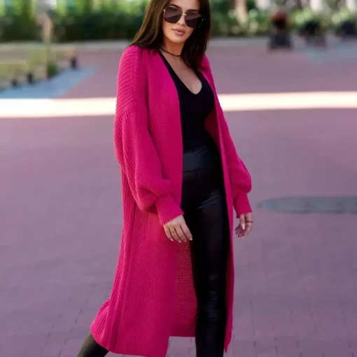 JEANS Neuleet>Kesi Xena neuletakki taskuilla fuksia