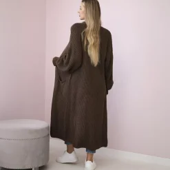 JEANS Neuleet></noscript>Kesi Xena neuletakki taskuilla tummanruskea