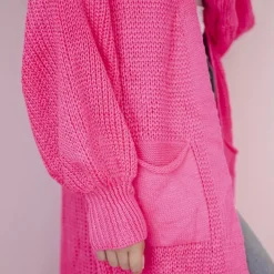 JEANS Neuleet></noscript>Kesi Xena neuletakki taskuilla neonpinkki