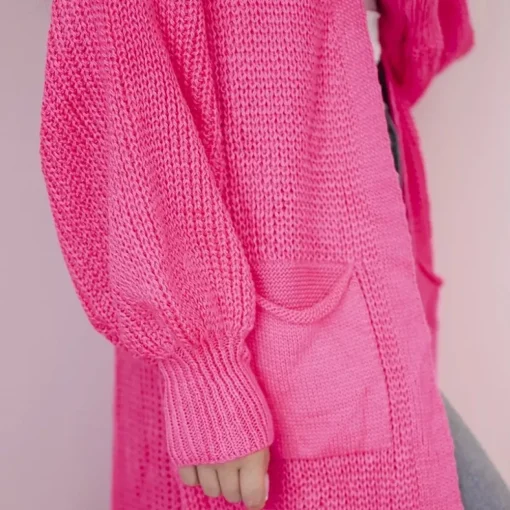 JEANS Neuleet>Kesi Xena neuletakki taskuilla neonpinkki