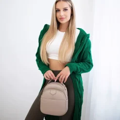 Kesi Neuleet>Zaina hupullinen neuletakki vihreä
