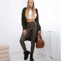 Kesi Neuleet></noscript>Zaina hupullinen neuletakki khaki