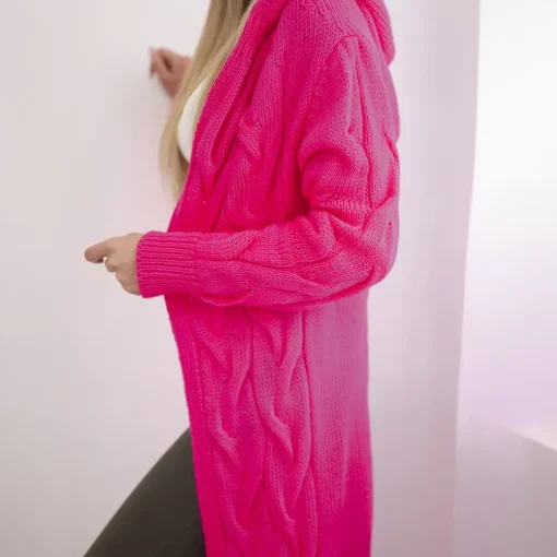 JEANS Neuleet>Kesi Zaina hupullinen neuletakki neonpinkki