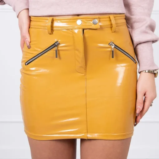 JEANS Hameet>Kesi Zippers minihame mustard