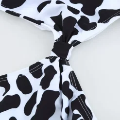 JEANS Uima-asut></noscript>Kuvioitu uimapuku musta/valkoinen