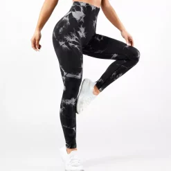 JEANS Leggingsit>LA 12st solmuvärjätyt leggingsit musta