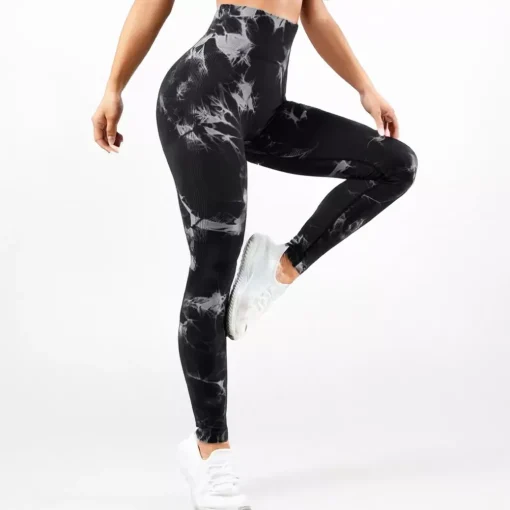 JEANS Leggingsit>LA 12st solmuvärjätyt leggingsit musta