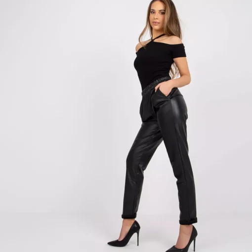 JEANS Housut>Lakerta Harper PU housut musta