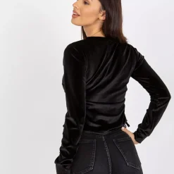 JEANS Pitkähihaiset Paidat></noscript>Lakerta Jazlyn velourpaita musta