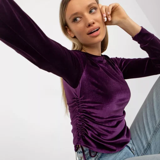 JEANS Pitkähihaiset Paidat>Lakerta Jazlyn velourpaita violetti