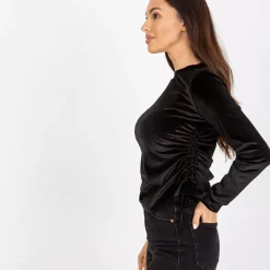 JEANS Pitkähihaiset Paidat></noscript>Lakerta Jazlyn velourpaita musta