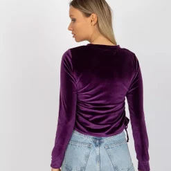 JEANS Pitkähihaiset Paidat></noscript>Lakerta Jazlyn velourpaita violetti