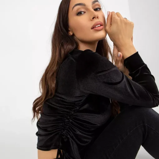JEANS Pitkähihaiset Paidat>Lakerta Jazlyn velourpaita musta