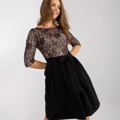 JEANS Minimekot>Lakerta Jennifer kuvioitu mekko musta