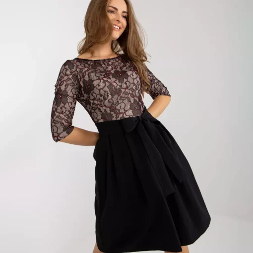 JEANS Minimekot>Lakerta Jennifer kuvioitu mekko musta