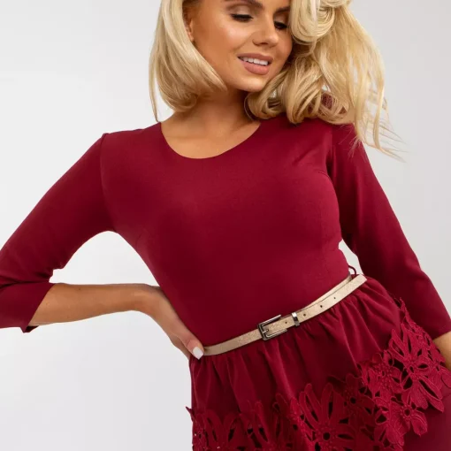 JEANS Minimekot>Lakerta Penelope mekko vyöllä burgundi