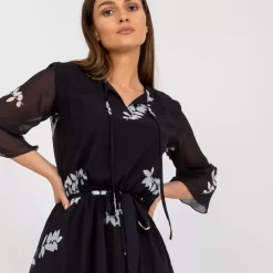JEANS Minimekot>Lakerta Yareli kukkamekko musta