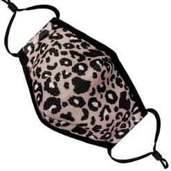 JEANS Kasvosuojat>Lasten säädettävä kasvosuoja nenälangalla beige/leopardikuvio
