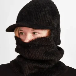 JEANS Talvipäähineet></noscript>Lipallinen balaclava pipo musta