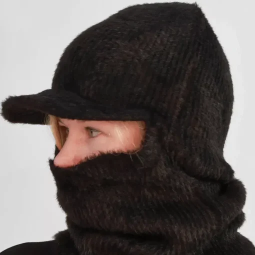 JEANS Talvipäähineet>Lipallinen balaclava pipo musta