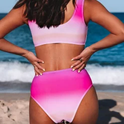 JEANS Uima-asut></noscript>Liukuvärjätty bikinisetti pinkki