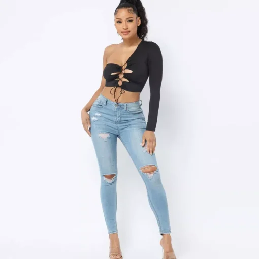 JEANS Pitkähihaiset Paidat>Love J Evie paita musta