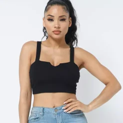 JEANS Lyhythihaiset Paidat Ja Topit>Love J Jada trikootoppi musta