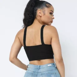 JEANS Lyhythihaiset Paidat Ja Topit>Love J Jada trikootoppi musta