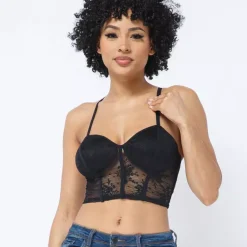 JEANS Lyhythihaiset Paidat Ja Topit | Alusvaatteet>Love J Qiana bralette musta