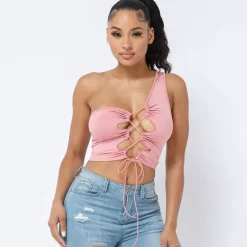 JEANS Lyhythihaiset Paidat Ja Topit>Love J Reea toppi tumma roosa