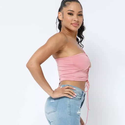 JEANS Lyhythihaiset Paidat Ja Topit>Love J Reea toppi tumma roosa