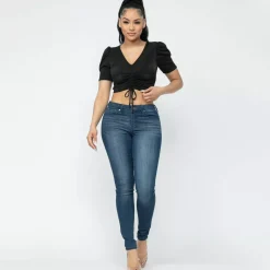 JEANS Lyhythihaiset Paidat Ja Topit></noscript>Love J Senja paita musta