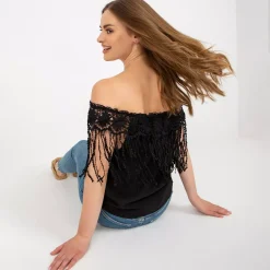 JEANS Lyhythihaiset Paidat Ja Topit></noscript>MF Anastasia paita musta