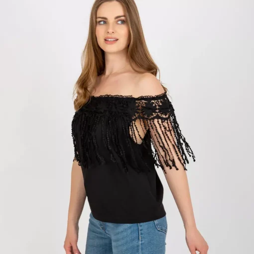 JEANS Lyhythihaiset Paidat Ja Topit>MF Anastasia paita musta