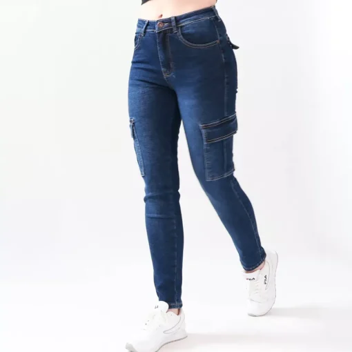 JEANS Farkut>Miss Bon Cargo stretchfarkut t.sininen