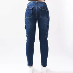 JEANS Farkut></noscript>Miss Bon Cargo stretchfarkut t.sininen