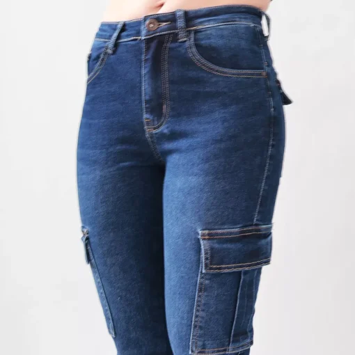 JEANS Farkut>Miss Bon Cargo stretchfarkut t.sininen