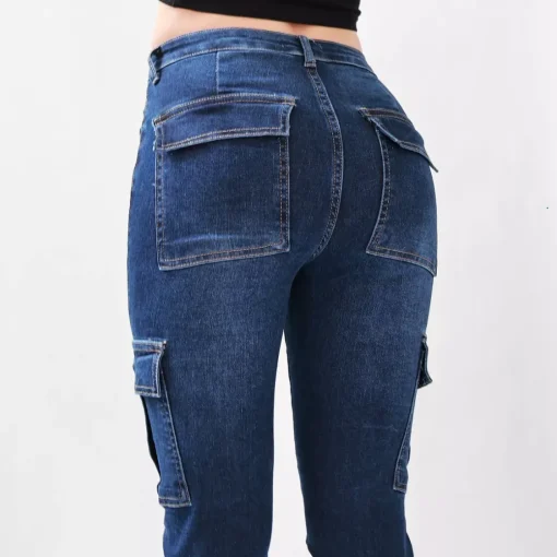 JEANS Farkut>Miss Bon Cargo stretchfarkut t.sininen
