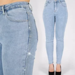 JEANS Farkut>Miss Bon Glamorous stretchfarkut vaaleansininen