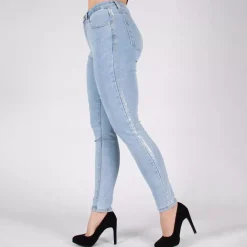 JEANS Farkut></noscript>Miss Bon Glamorous stretchfarkut vaaleansininen