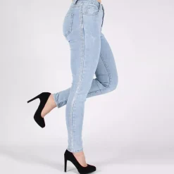JEANS Farkut></noscript>Miss Bon Glamorous stretchfarkut vaaleansininen
