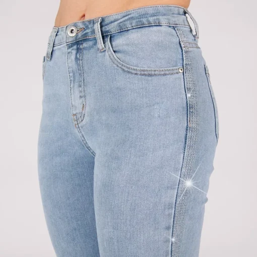 JEANS Farkut>Miss Bon Glamorous stretchfarkut vaaleansininen