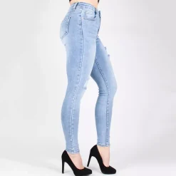 JEANS Farkut></noscript>Miss Bon stretchfarkut vaaleansininen