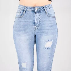 JEANS Farkut></noscript>Miss Bon stretchfarkut vaaleansininen