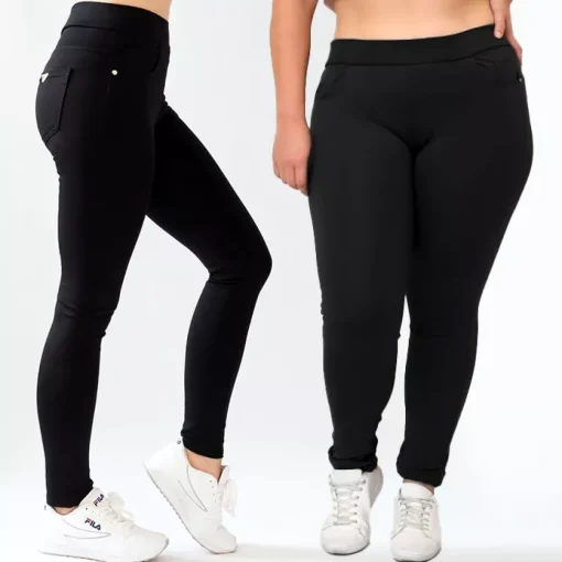 JEANS Housut | Plus!>Miss Bon stretch-housut musta